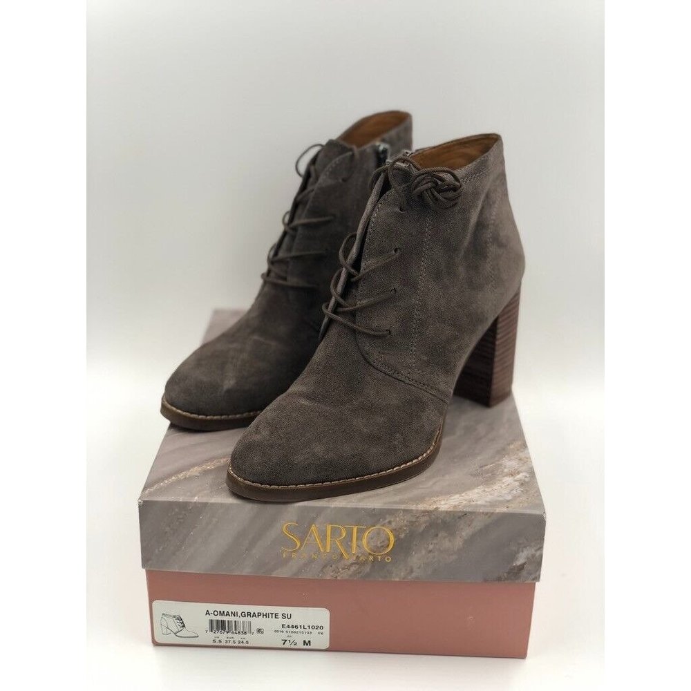 Franco Sarto Graphite Womens Bootie Size 7.5